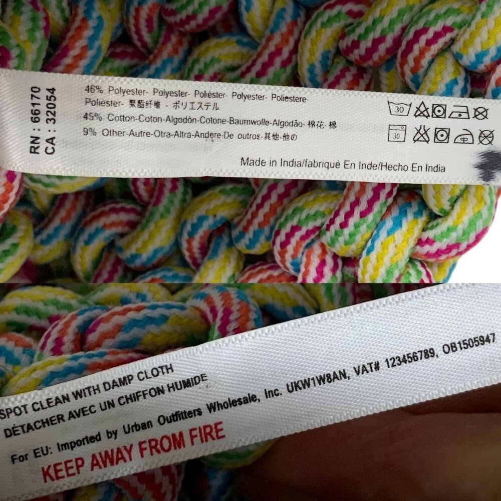 Urban Outfitters UO Zoya Rope Tote Bag Purse Blush Crochet - Picture 4 of 12